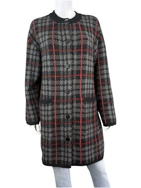 sanctuary NWT Black Plaid Sweater Knit Jacket Size S B0766